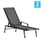Flash Furniture Black/Black Adjustable Chaise Lounge with Arms JJ-LC323-BLK-BLK-GG - alternate 6